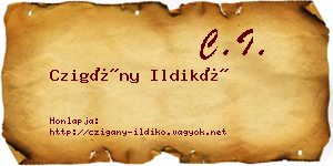 Czigány Ildikó névjegykártya